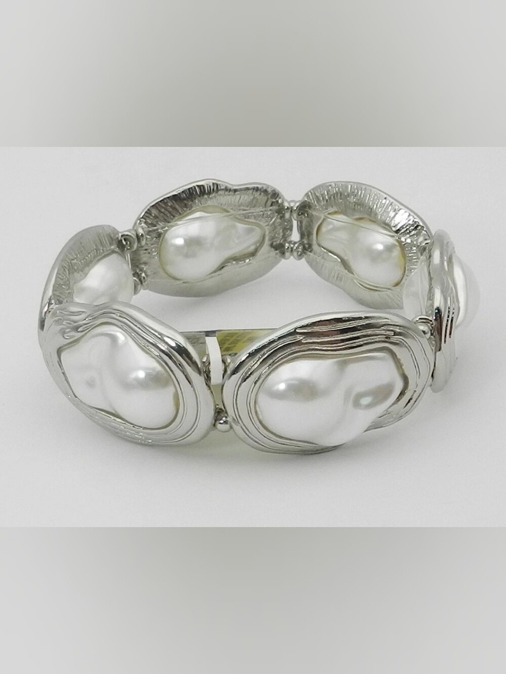INC International Concepts Silver-Tone Bracelet with White Pearlescent Accents